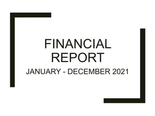 FINANCIAL
REPORT
JANUARY - DECEMBER 2021
 
