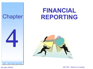 AKN 3831 – Business Accounting
December 2005/06
FINANCIAL
REPORTING
Chapter
4
 