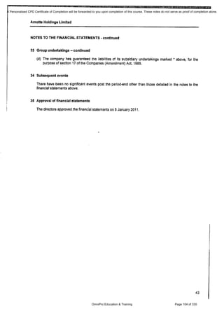 Financial Reporting Refresher