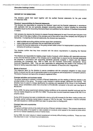 Financial Reporting Refresher