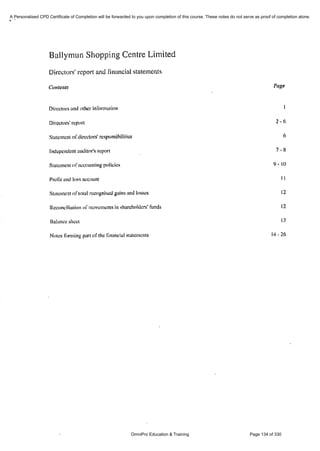 Financial Reporting Refresher