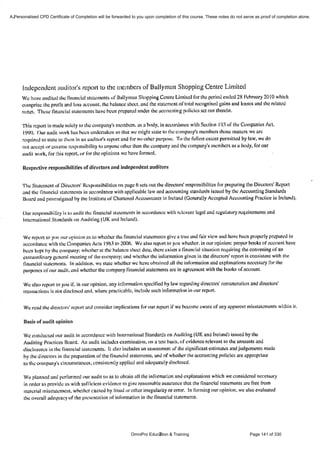 Financial Reporting Refresher