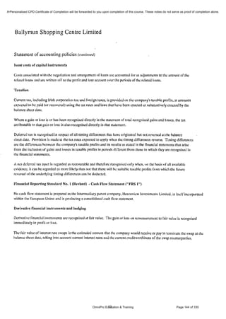 Financial Reporting Refresher