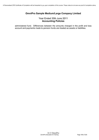 Financial Reporting Refresher