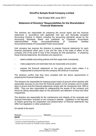 Financial Reporting Refresher