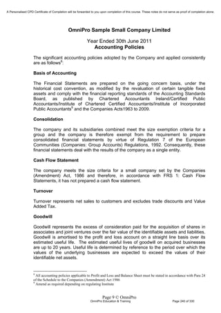 Financial Reporting Refresher