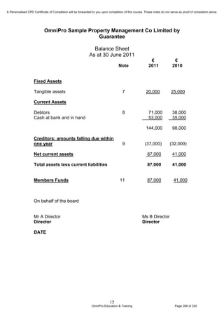 Financial Reporting Refresher