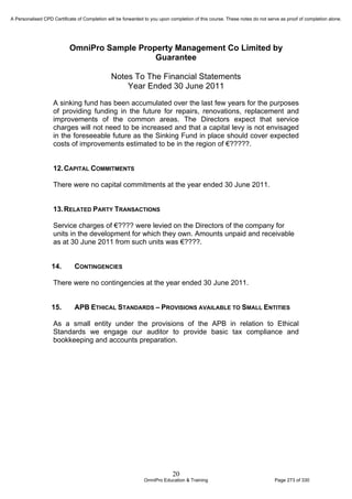 Financial Reporting Refresher