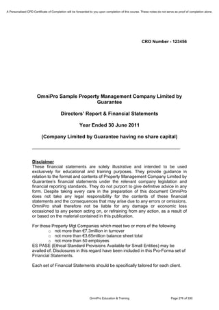 Financial Reporting Refresher