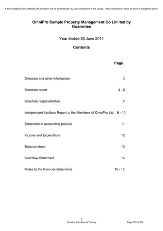 Financial Reporting Refresher