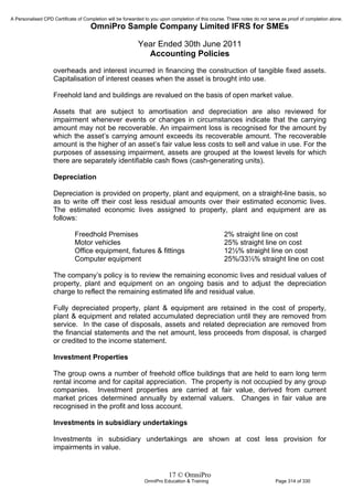 Financial Reporting Refresher