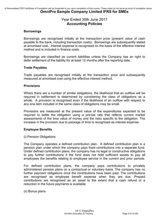 Financial Reporting Refresher