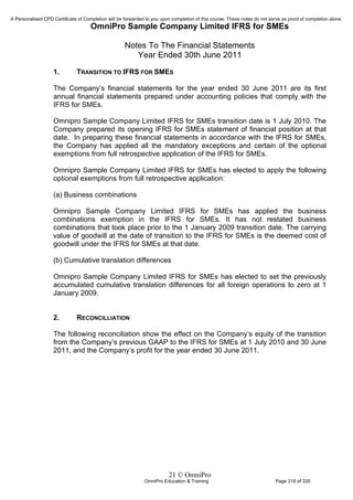 Financial Reporting Refresher