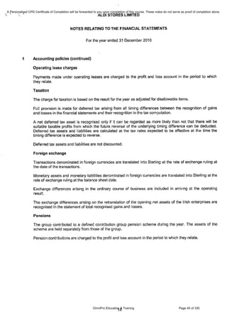 Financial Reporting Refresher