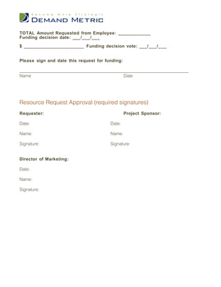 Financial Resource Request Form | PDF