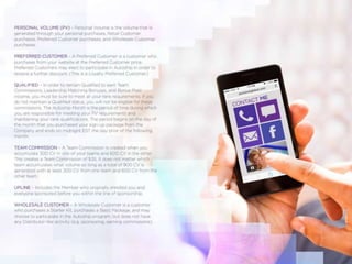 Jeunesse Financial Rewards Plan