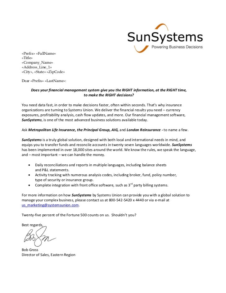 sales letter