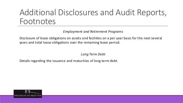 Stock options footnote disclosures
