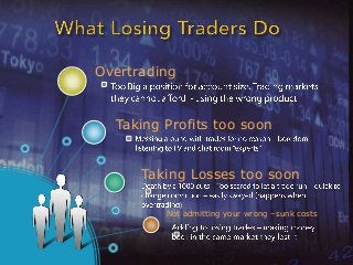 Overtrading


  Taking Profits too soon


      Taking Losses too soon

            )
         Not admitting your wrong –sunk costs
 