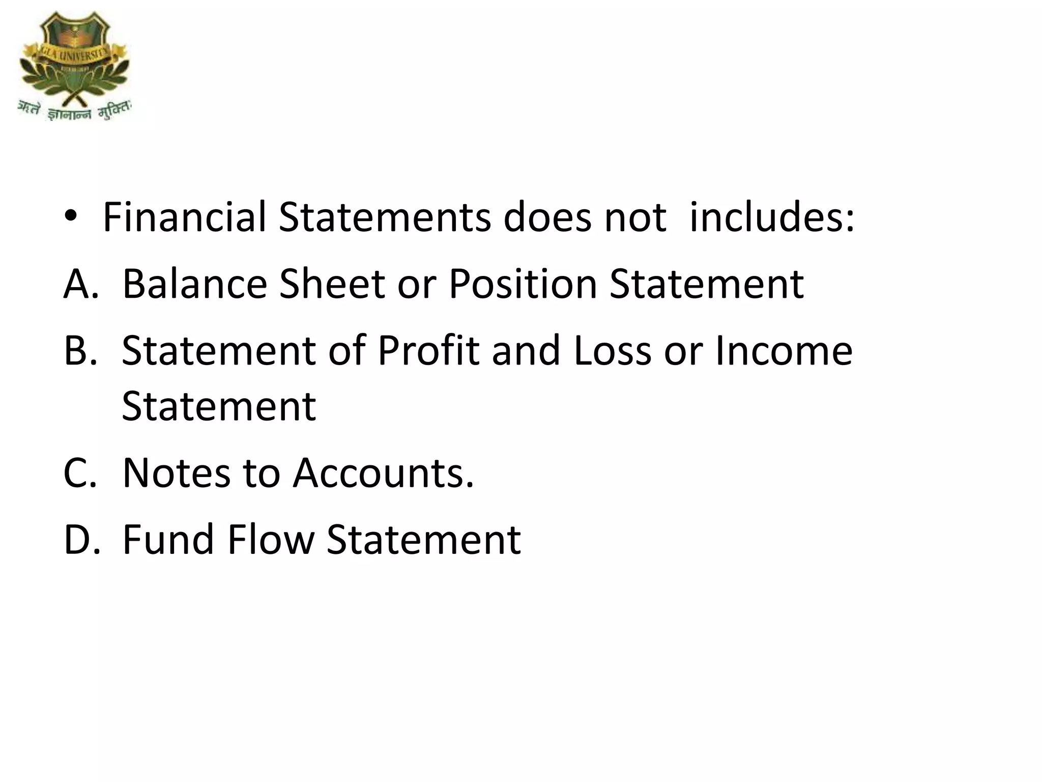 Financial statement