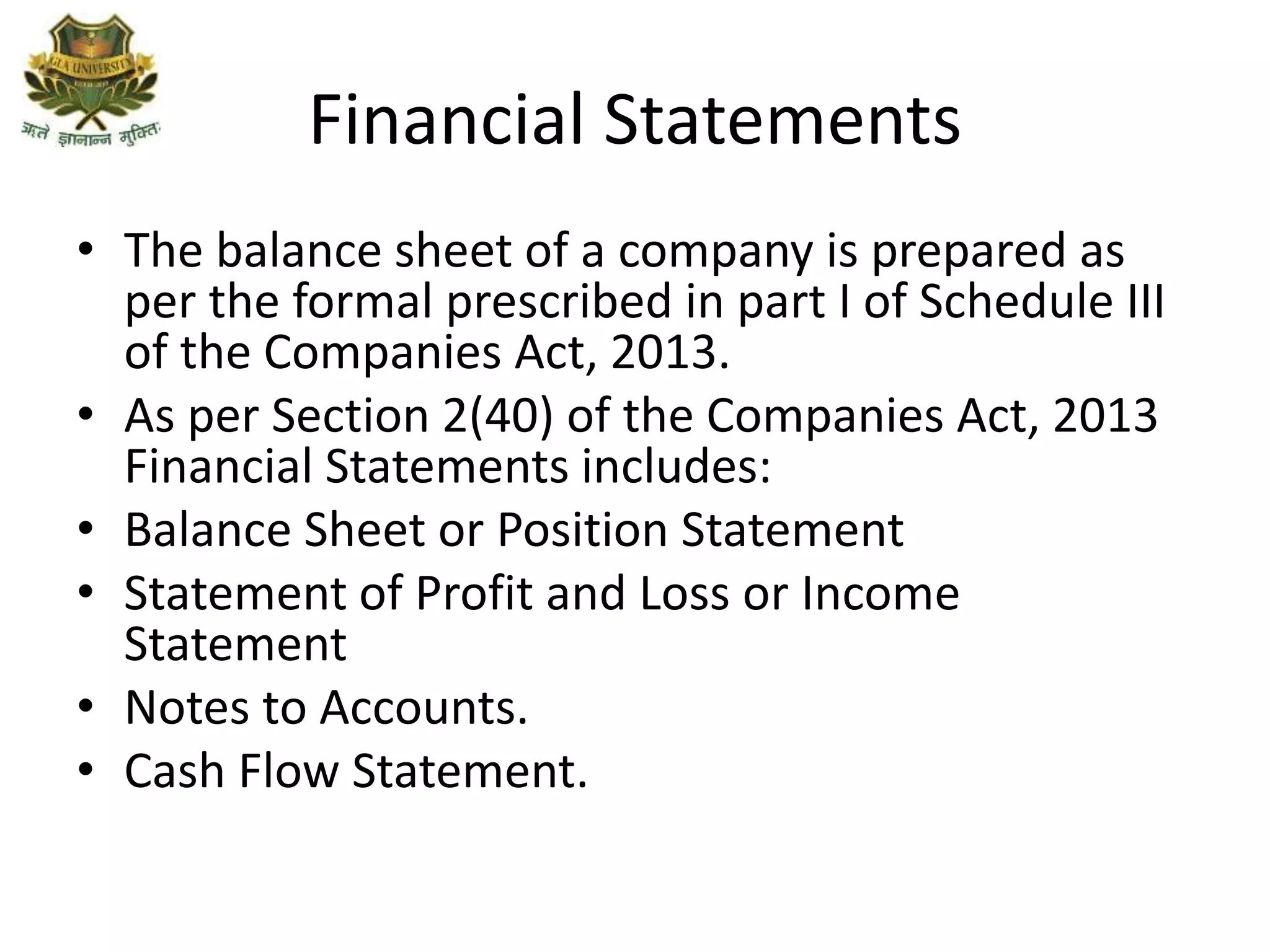 Financial statement