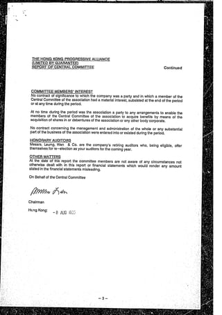 Financial statement (1994 95)