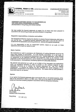 Financial statement (1994 95)