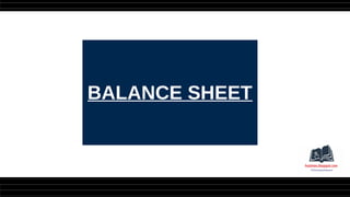 BALANCE SHEET
 