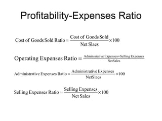Profitability-Expenses Ratio 