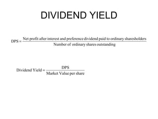 DIVIDEND YIELD 