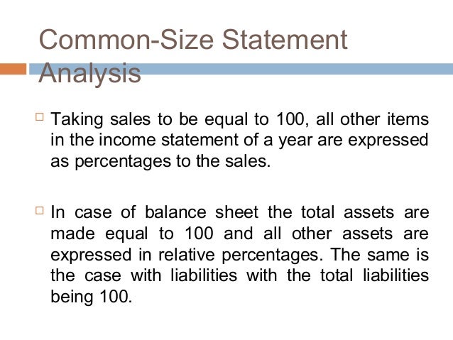 financial statement analysis types techniques common size financial statements