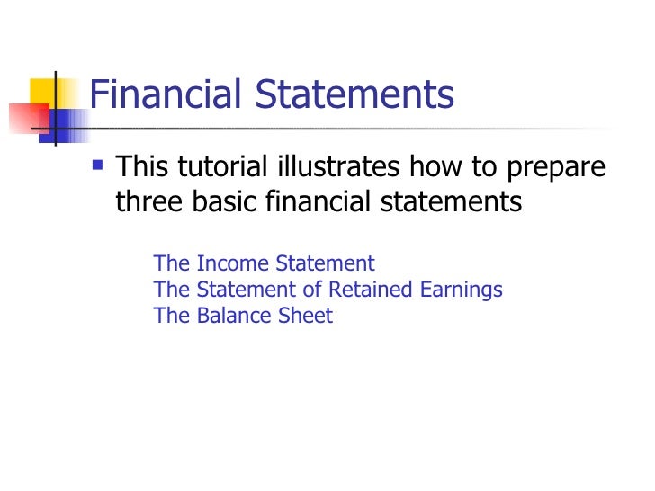 prepare financial statement