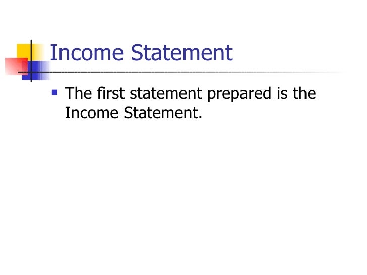 financial statement preparation 2 prepare an income statement