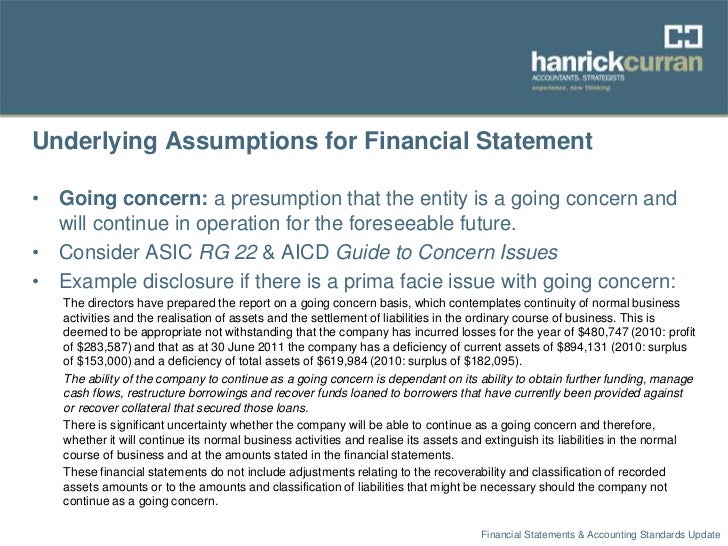 Financial statements & accounting standards update sept 2012