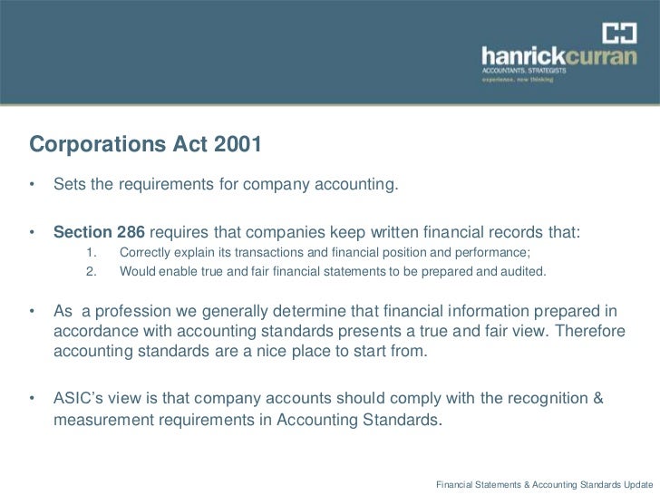 Financial statements & accounting standards update sept 2012