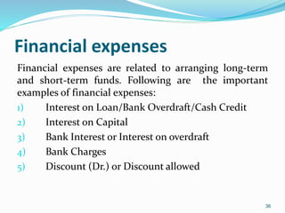 Financial statements of sole trader without adjustments | PPTX
