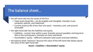 Financial statements, taxes, and cash flow | PPTX