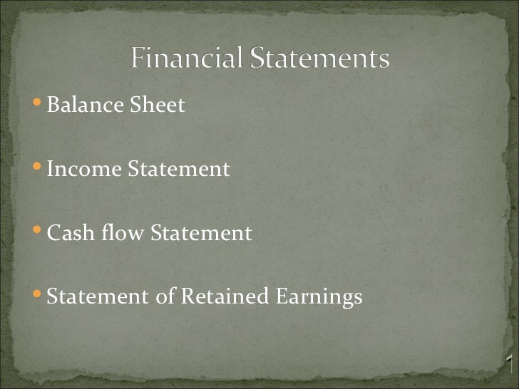 Financial statment presentation
