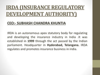 Irda Rbi Financial system components and regulatory body | PPTX