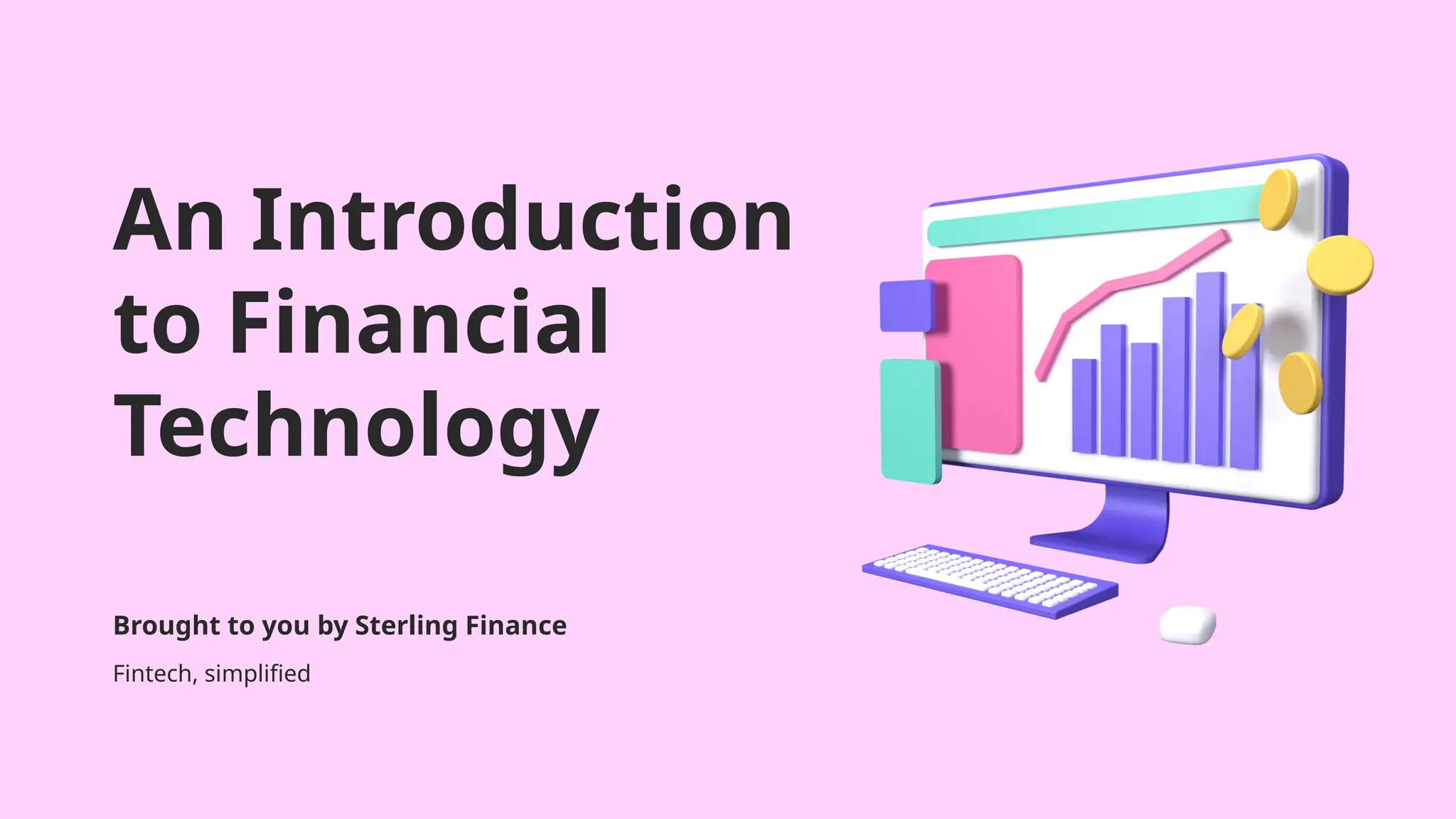 Financial Technology (Fintech) Technology Presentation in Colourful 3D