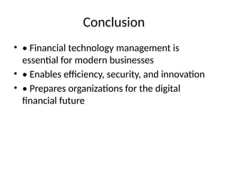 What Is Financial Technology Management? Benefits, Challenges, and Best ...