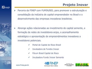 Palestra Curso GEPIT -  Financiamento da Inovação  -  João Florêncio da Silva - FINEP