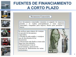 FUENTES DE FINANCIAMIENTO
A CORTO PLAZO
9
 