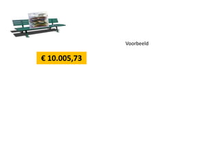 € 10.005,73 
Voorbeeld 
 