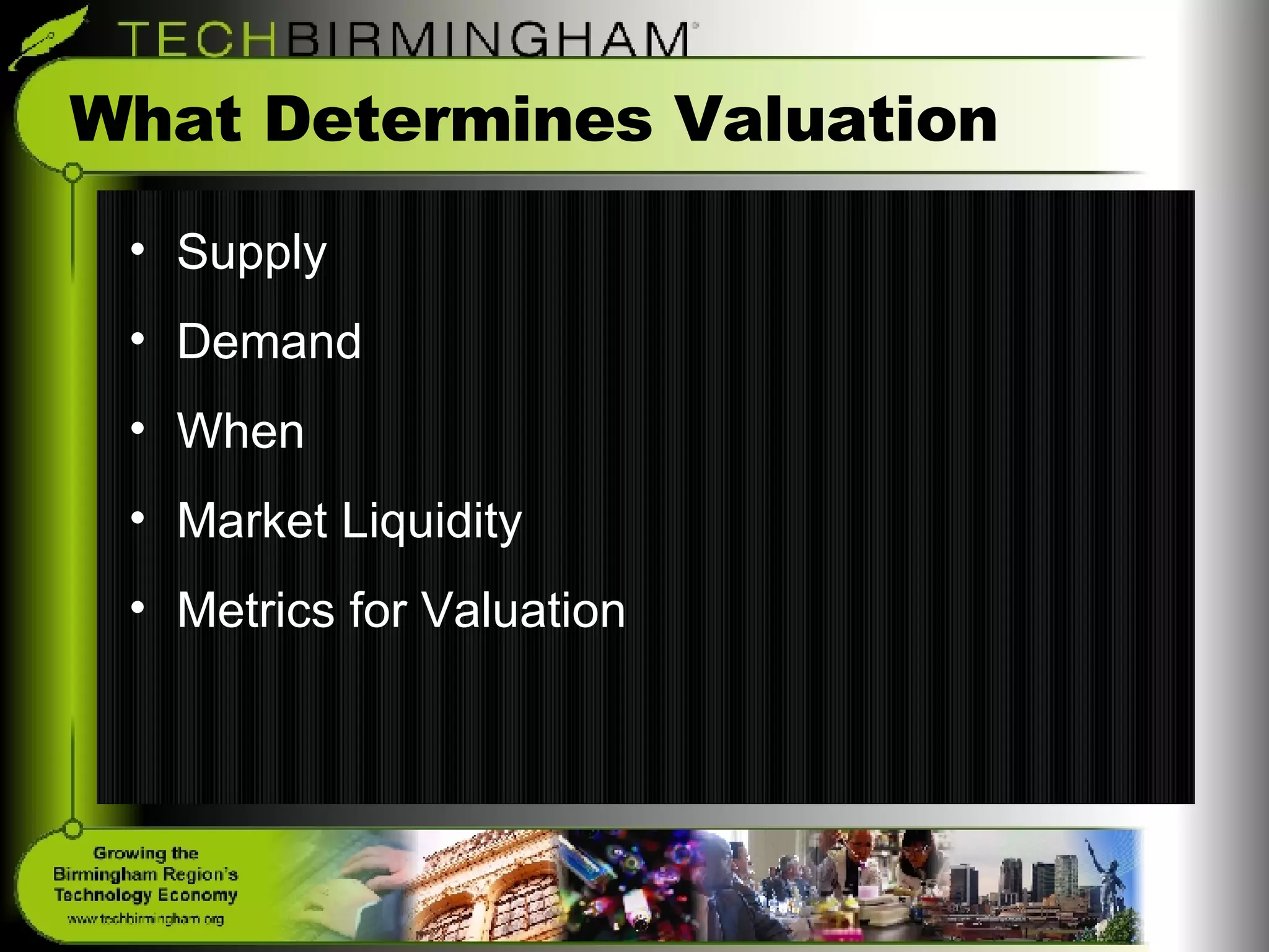 What Determines Valuation Supply Demand When Market Liquidity Metrics for Valuation 