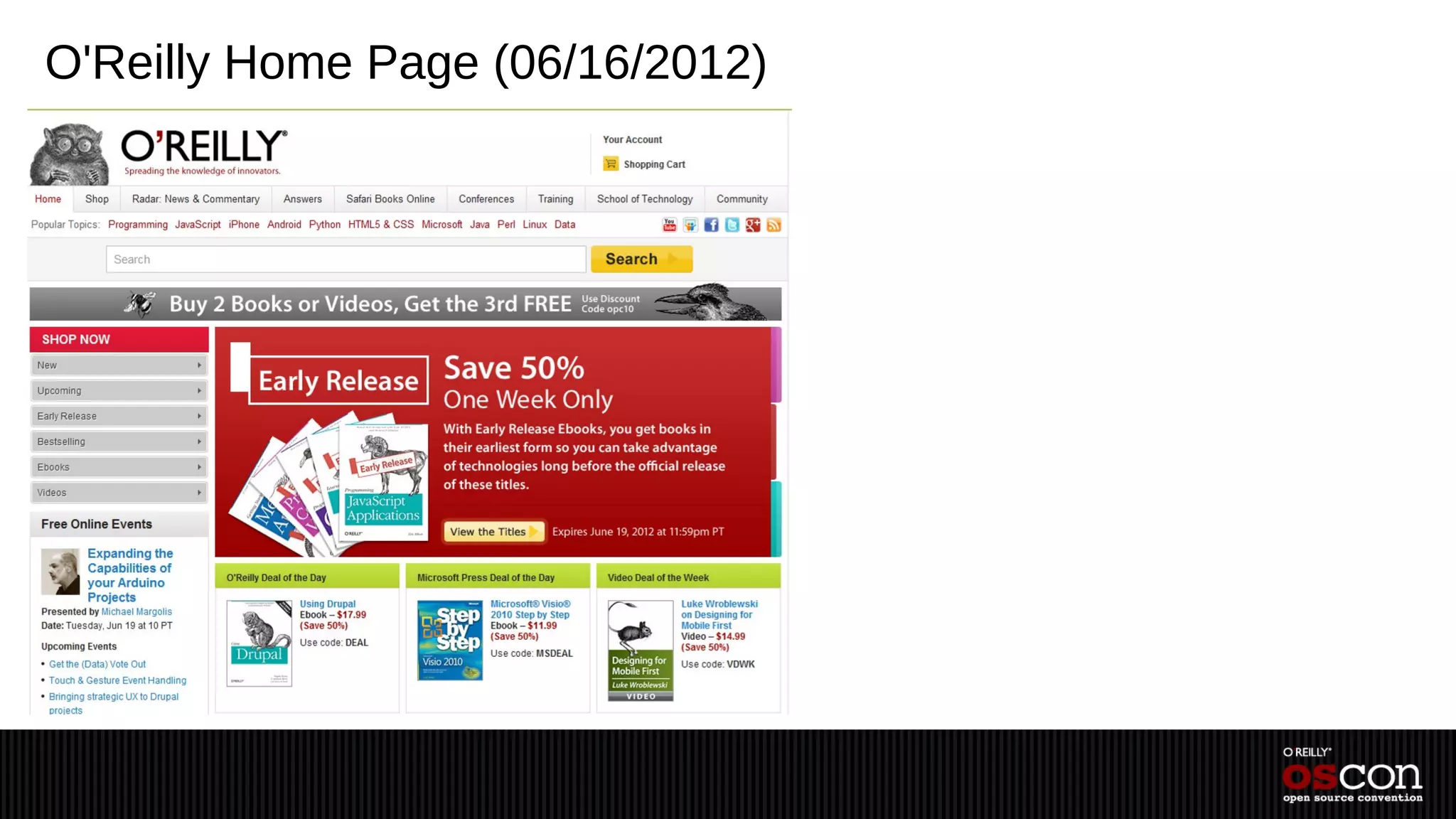 O'Reilly Home Page (06/16/2012)
 
