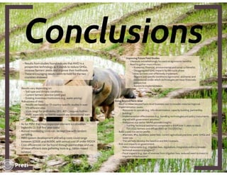 Financing low emissions agriculture: Building the business case for alternate wetting and drying in irrigated rice