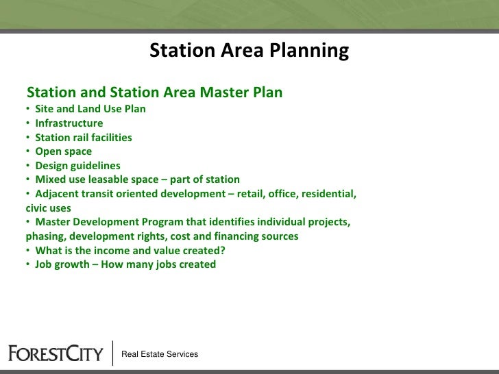 sustainable transit the role of the master developer