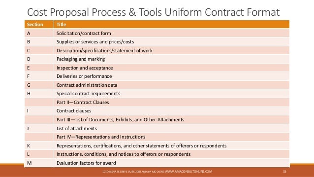 uniform contract section l format Contractors Federal Financing For and Strategies Pricing uniform contract section l format Contractors Federal Financing For and Strategies Pricing