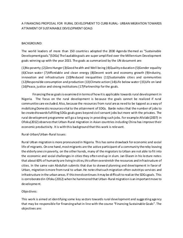 Research proposal on rural development in india picture